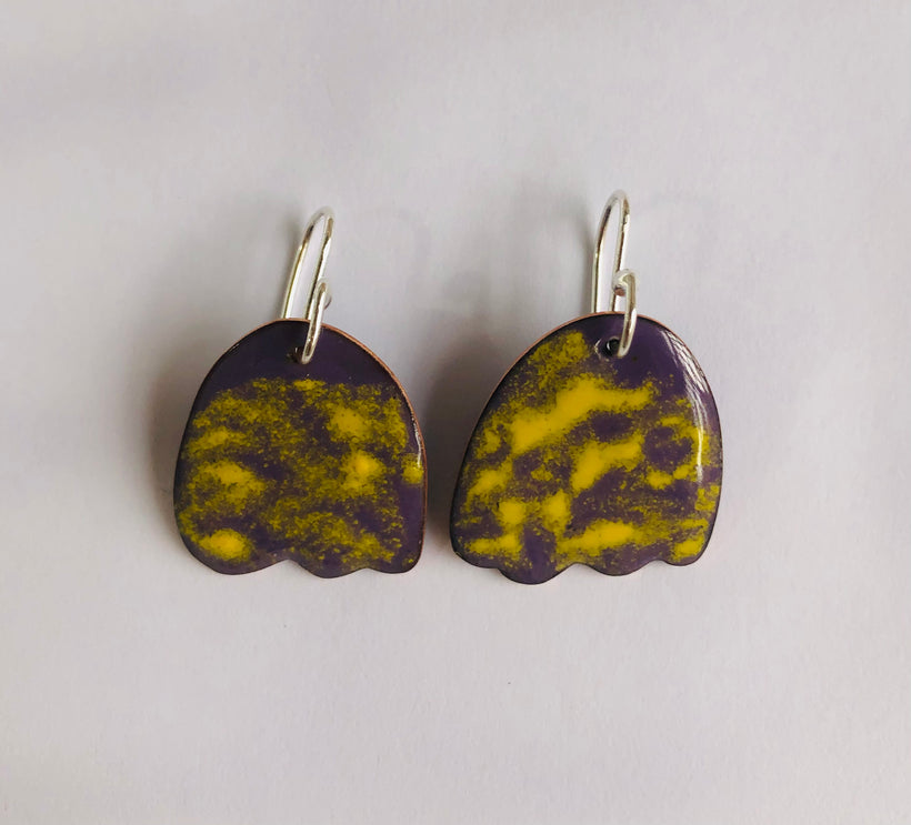 Enamelled Upside Down Earrings