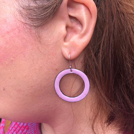 Orange shop hoop earrings