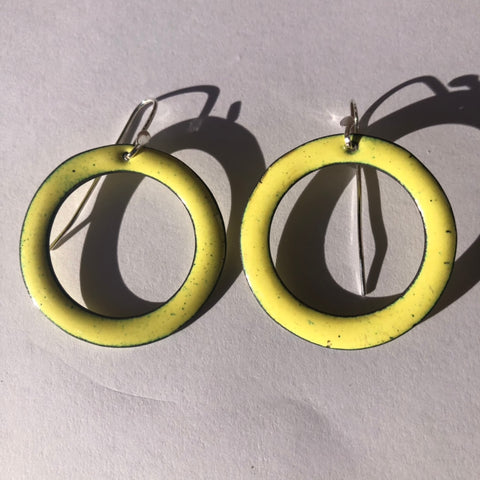 Lemon Bright Hoop Earrings Large
